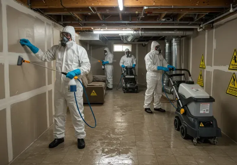 Basement Moisture Removal and Structural Drying process in Ottawa County, OK